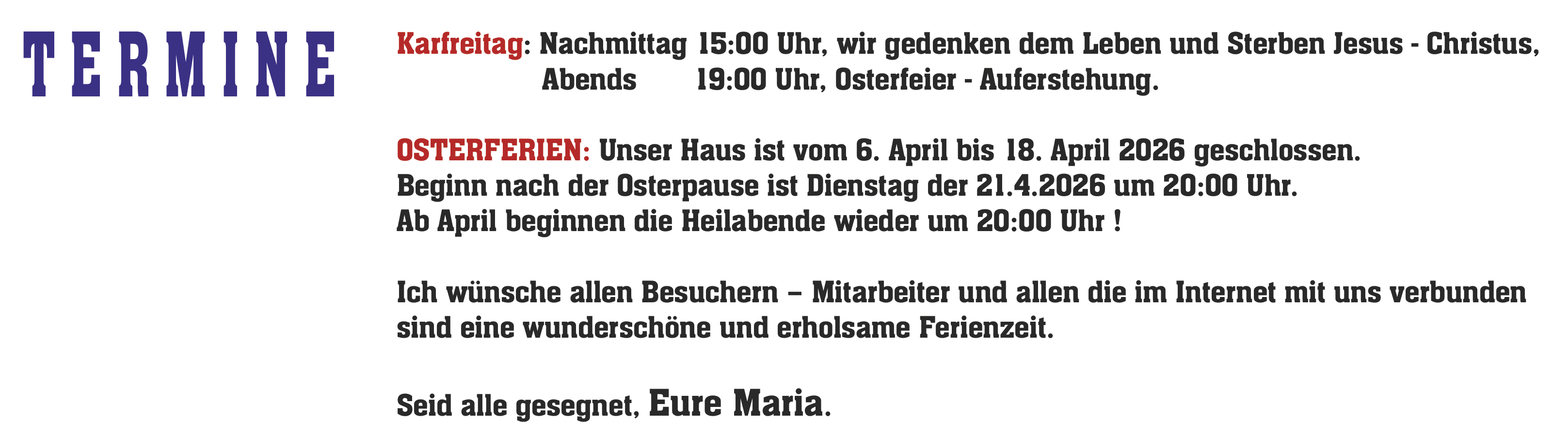 TERMINE MÄRZ 2026 5